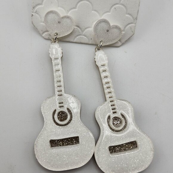 NWT‎ Alter'd State Lucite Giutar Dangle Earrings - Picture 2 of 4